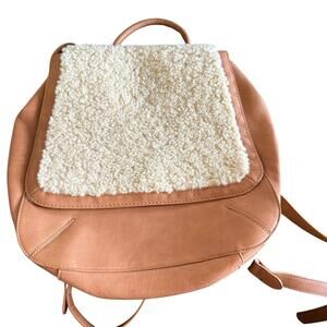 Universal Thread Large Back Pack Faux Fur Exterior Snap Closure